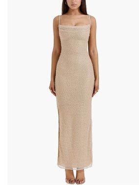 House of CB • Seapearl Embellished Maxi Overlay Dress